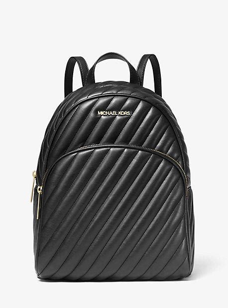 michael michael kors abbey medium quilted leather backpack black shopping|abbey leather backpack.